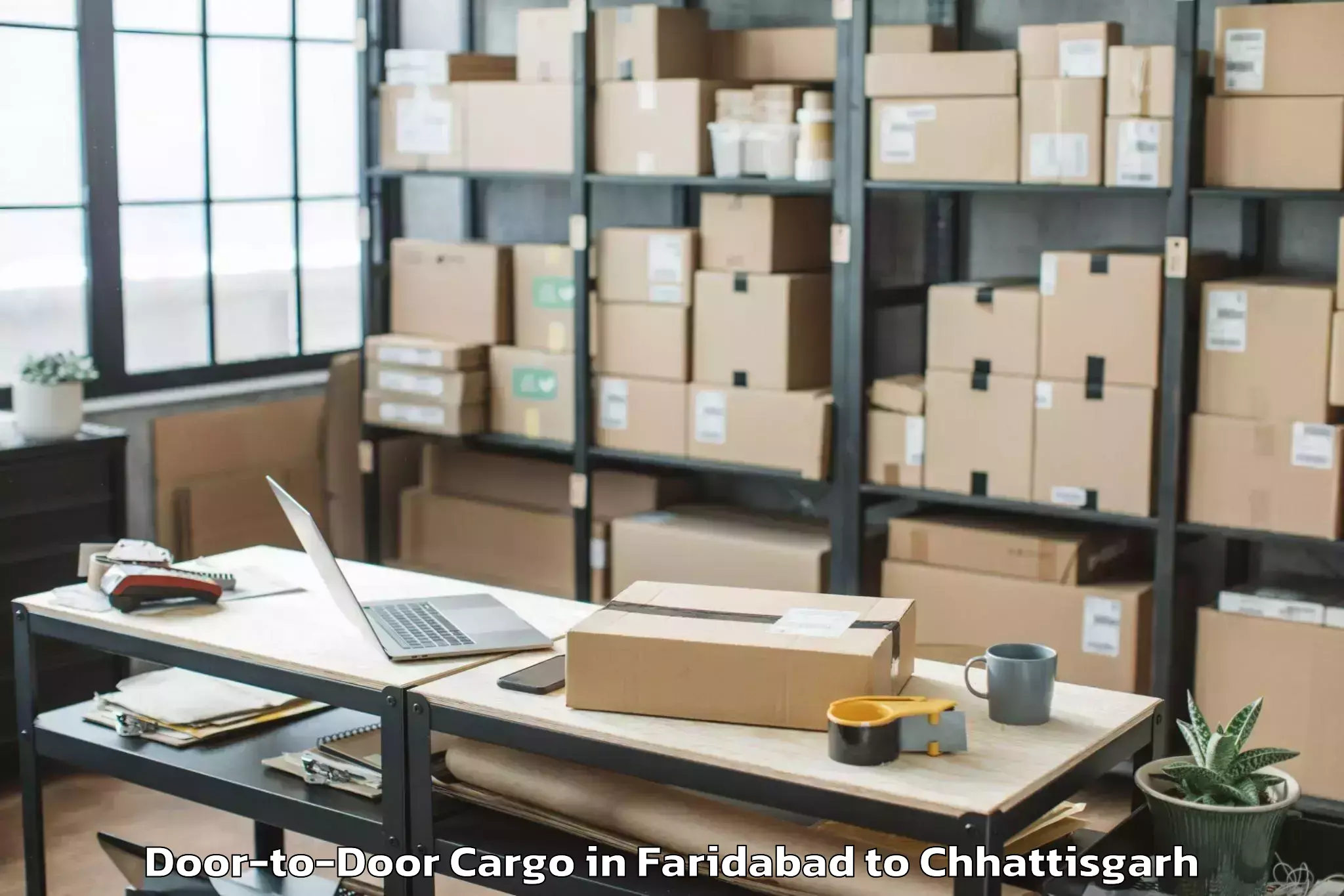 Efficient Faridabad to Bhanpuri Door To Door Cargo